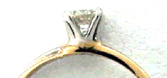 Claw Set Solitaire in Crossover Mount Side