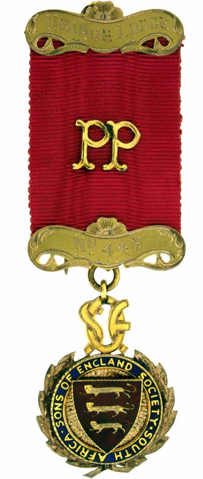 South Africa 'Sons of England Society' Gold Medal