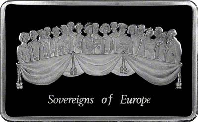 Obverse of All Sovereigns of Europe Silver Medallion