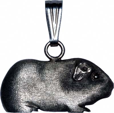 Platinum Guinea Pig Pendant