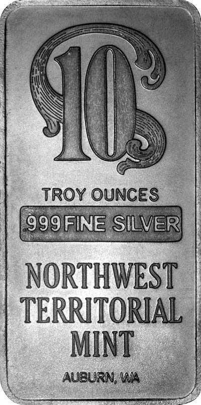Ten Ounce Northwest Territorial Mint Silver Bar