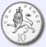 Reverse of Year 2000 Ten Pence Coin