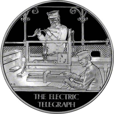 Obverse of Silver Medallion - Electric Telegraph