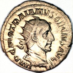 Portrait of Trajan Decius on Silver Antoninianus
