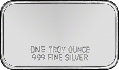 One Ounce Buffalo Silver Bar Obverse