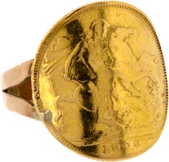 Bent Sovereign - 9ct Gold Ring